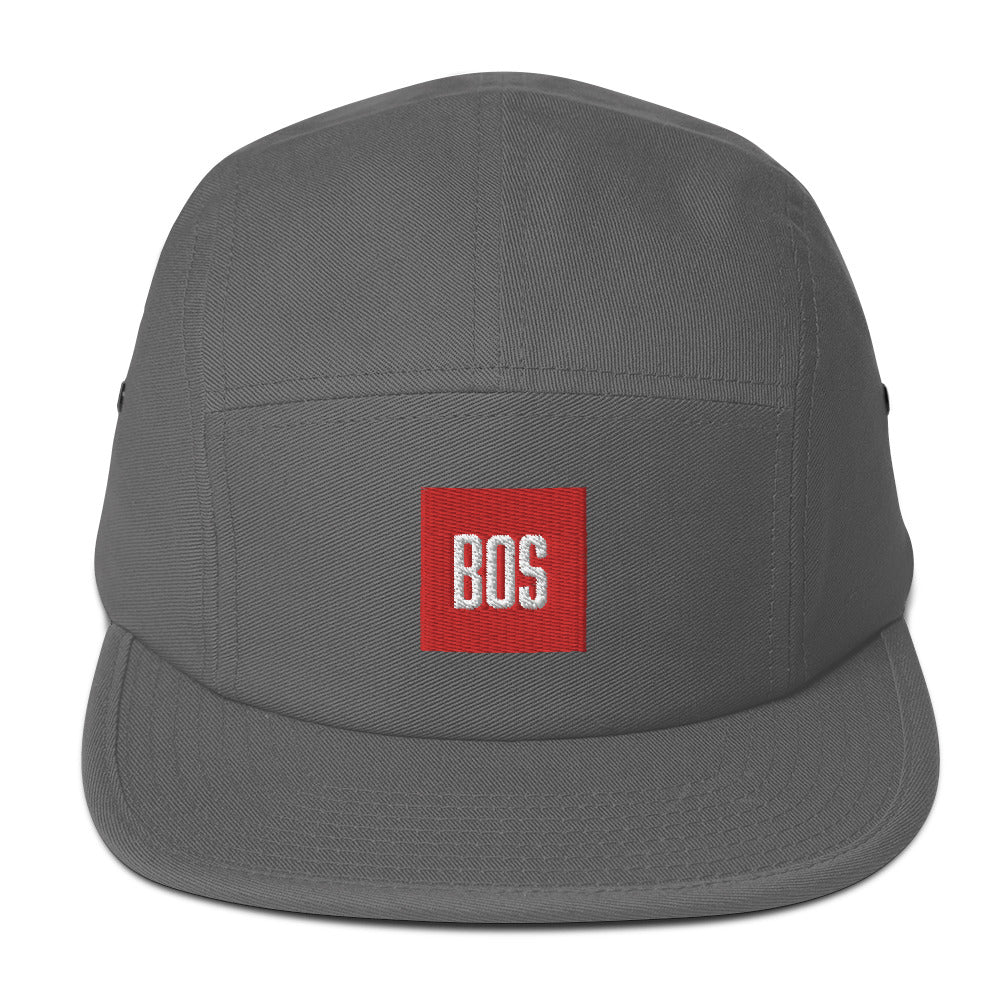 Boston "BOS" Five Panel Hat - grey