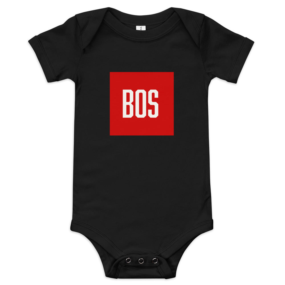 Boston "BOS" Baby Onesie - black