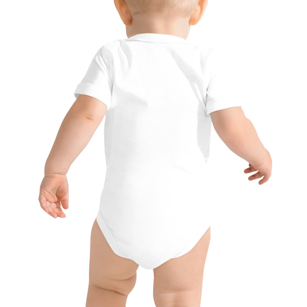 Boston "BOS" Baby Onesie - white, view of back