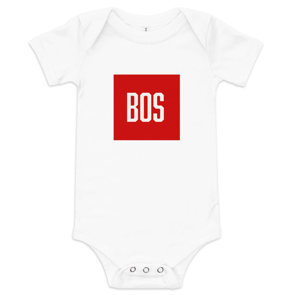 Boston "BOS" Baby Onesie - white