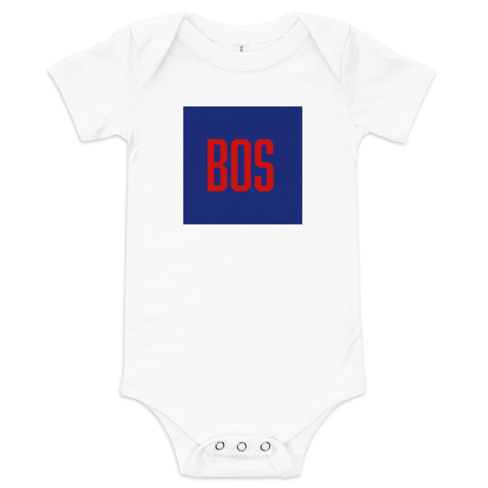 Boston "BOS" Baby Onesie - white