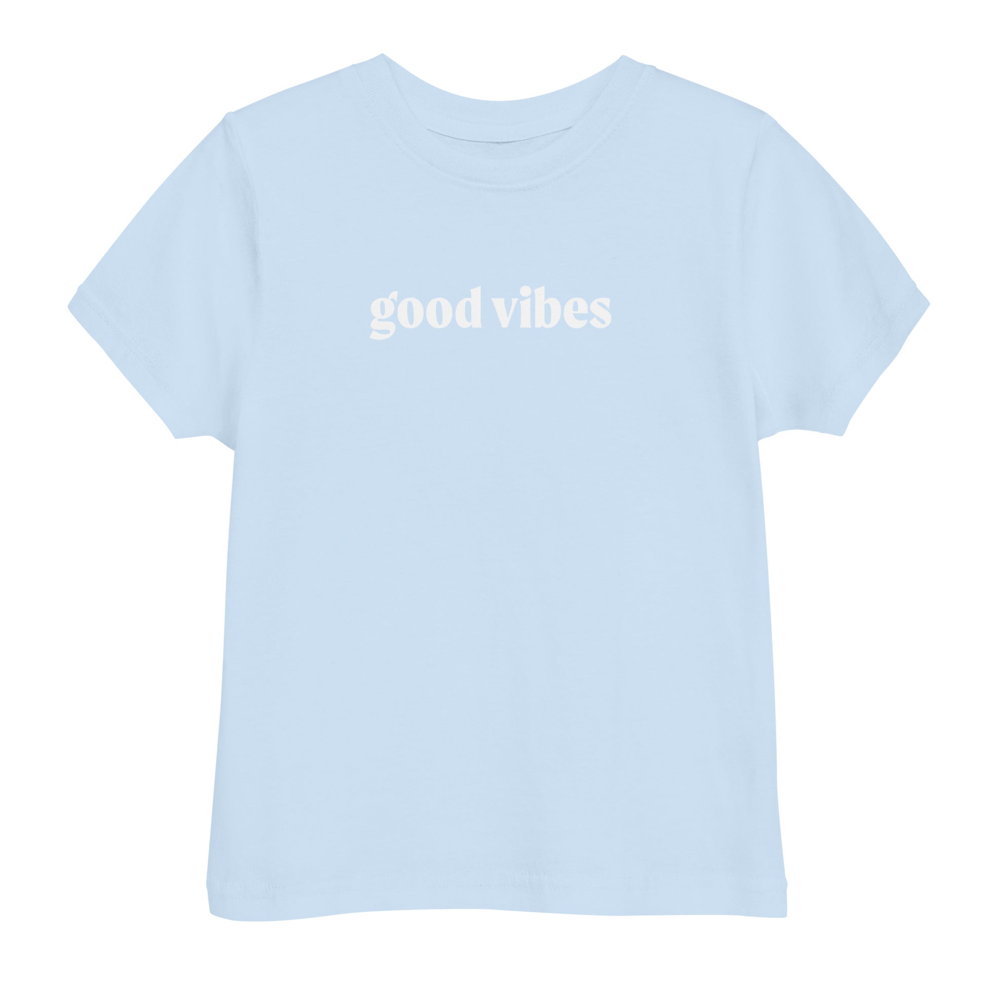 good vibes t shirt (toddler), light blue
