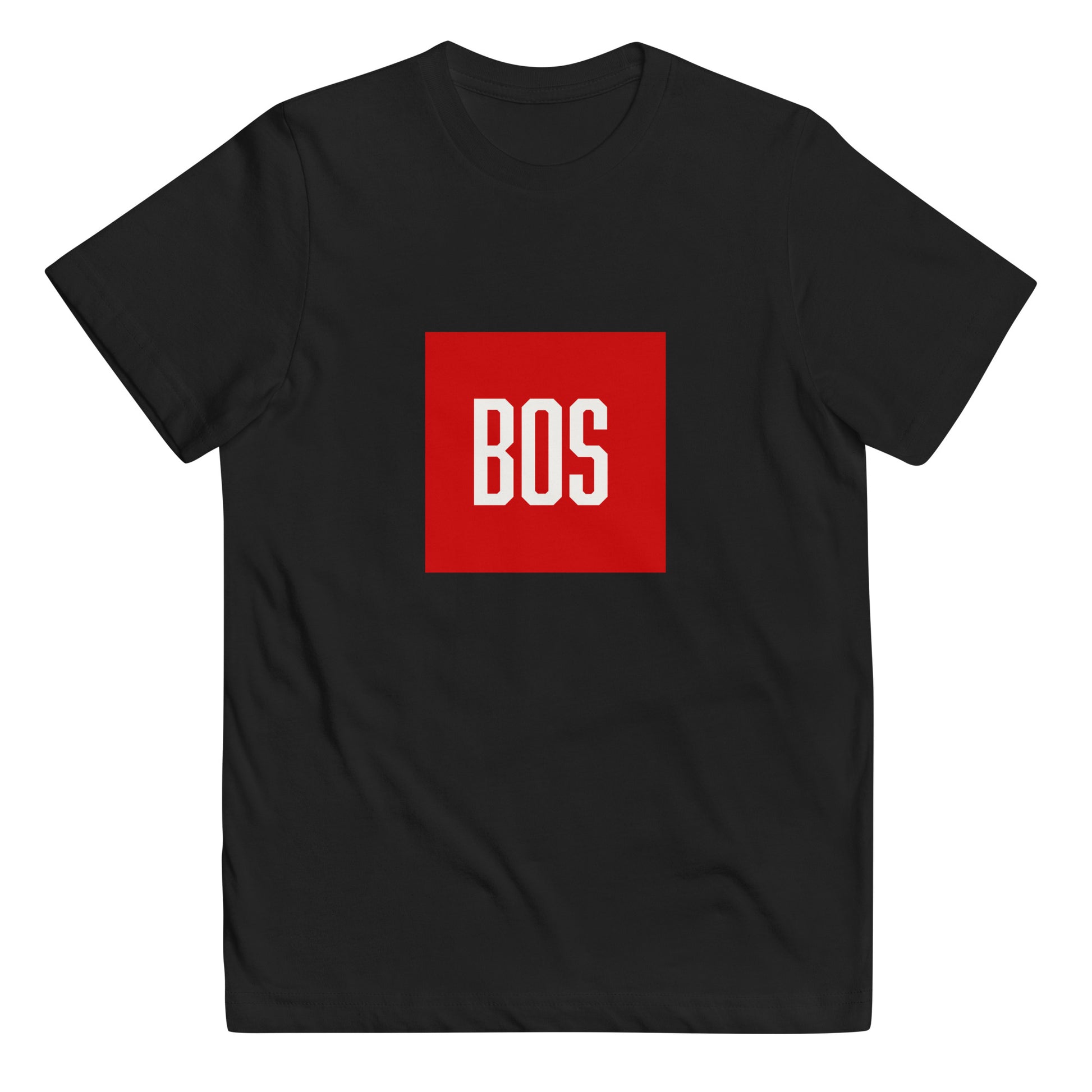Boston "BOS" t shirt (Youth) - black