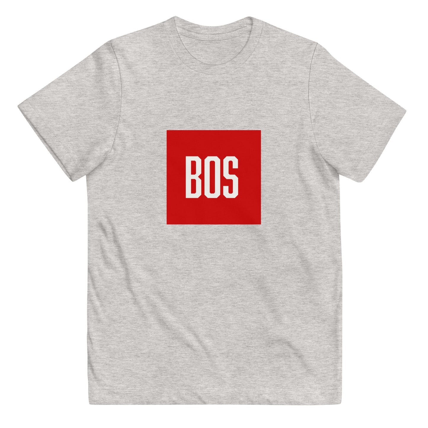 Boston "BOS" t shirt (Youth) - grey