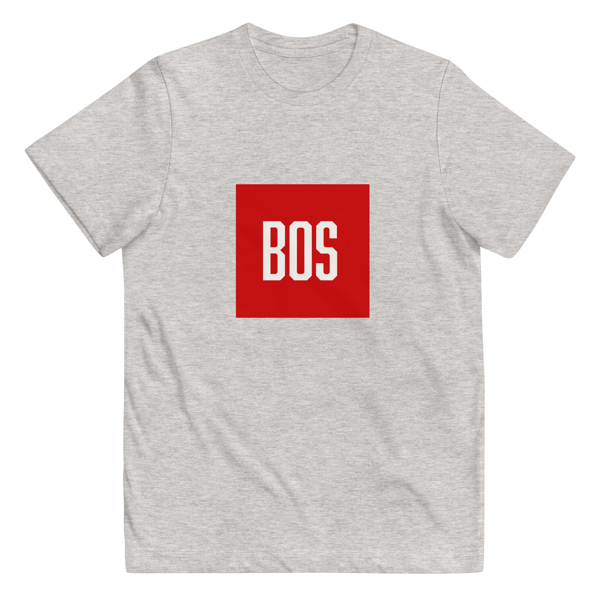 Boston "BOS" t shirt (Youth) - grey