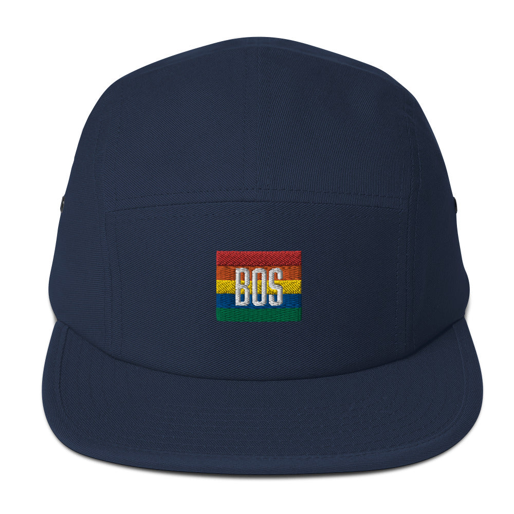 Boston "BOS" Pride Five Panel Hat, blue