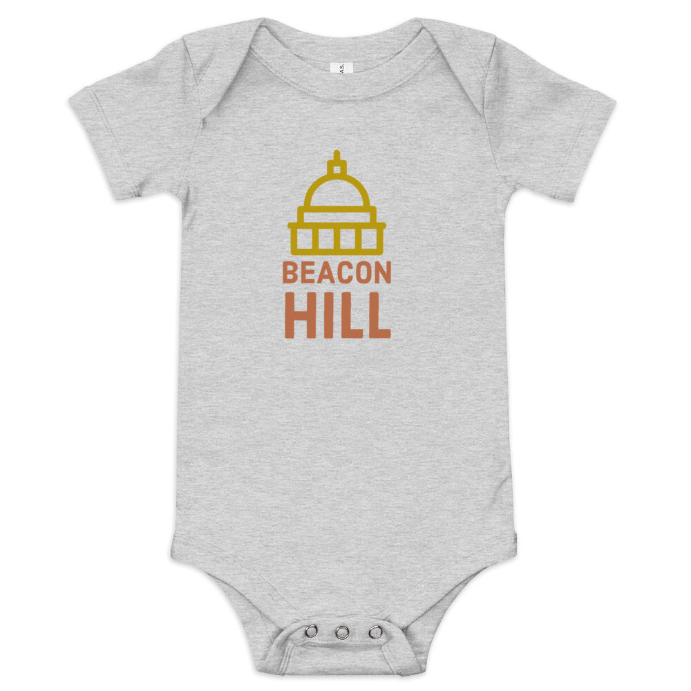 Beacon Hill, Boston Baby Onesie -grey