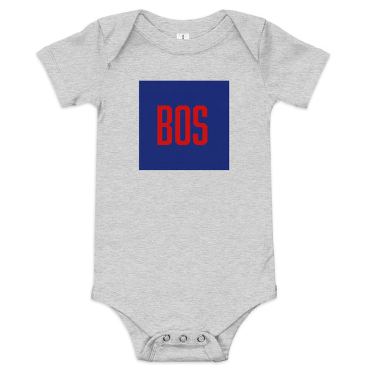 Boston "BOS" Baby Onesie - grey