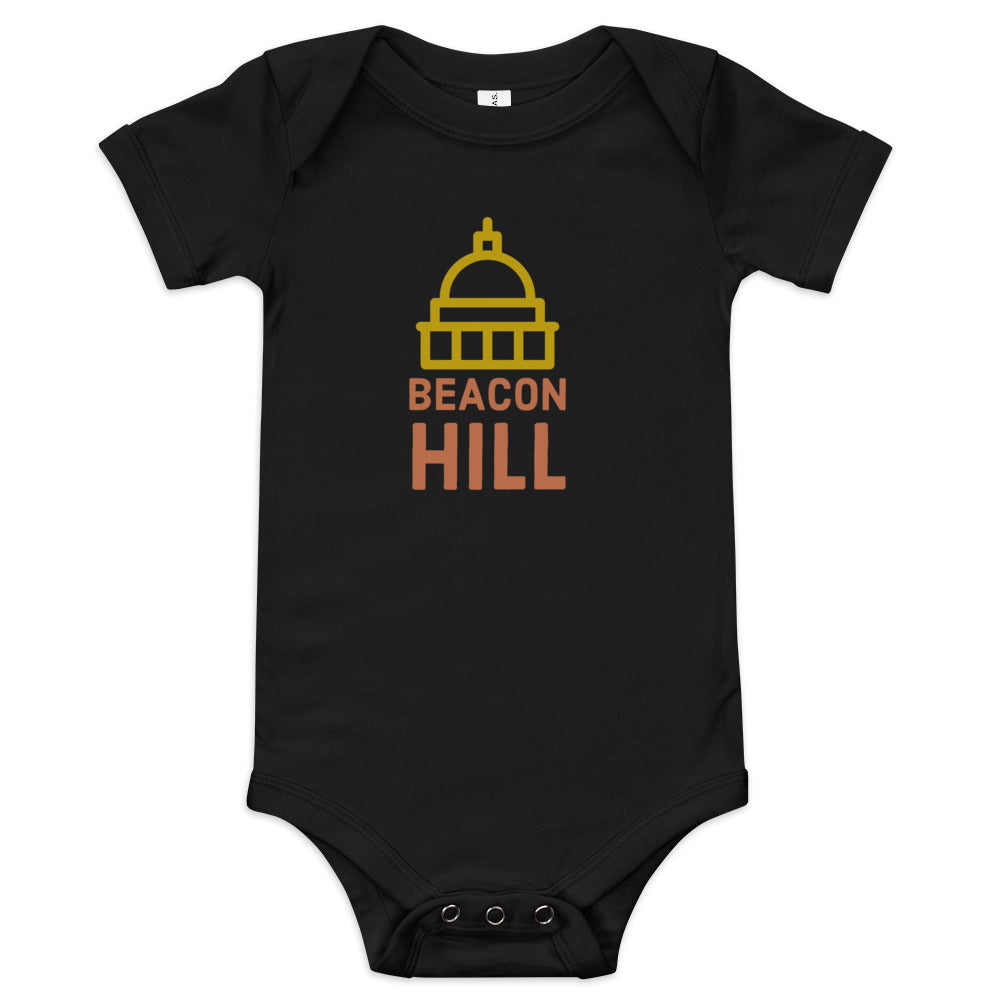 Beacon Hill, Boston Baby Onesie -black