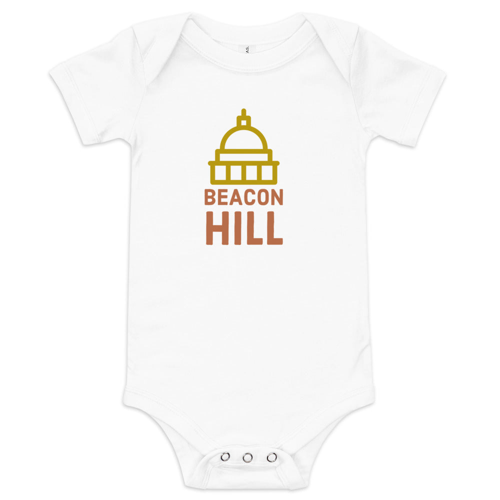 Beacon Hill, Boston Baby Onesie -white