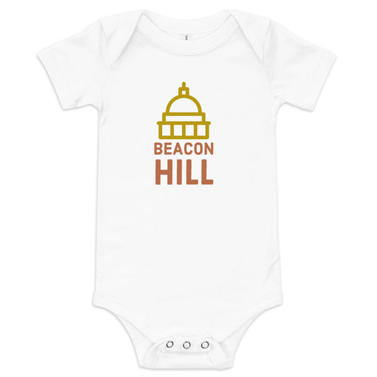 Beacon Hill, Boston Baby Onesie -white