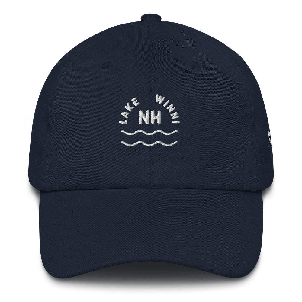 "Lake Winni" Lake Winnipesaukee dad hat, blue