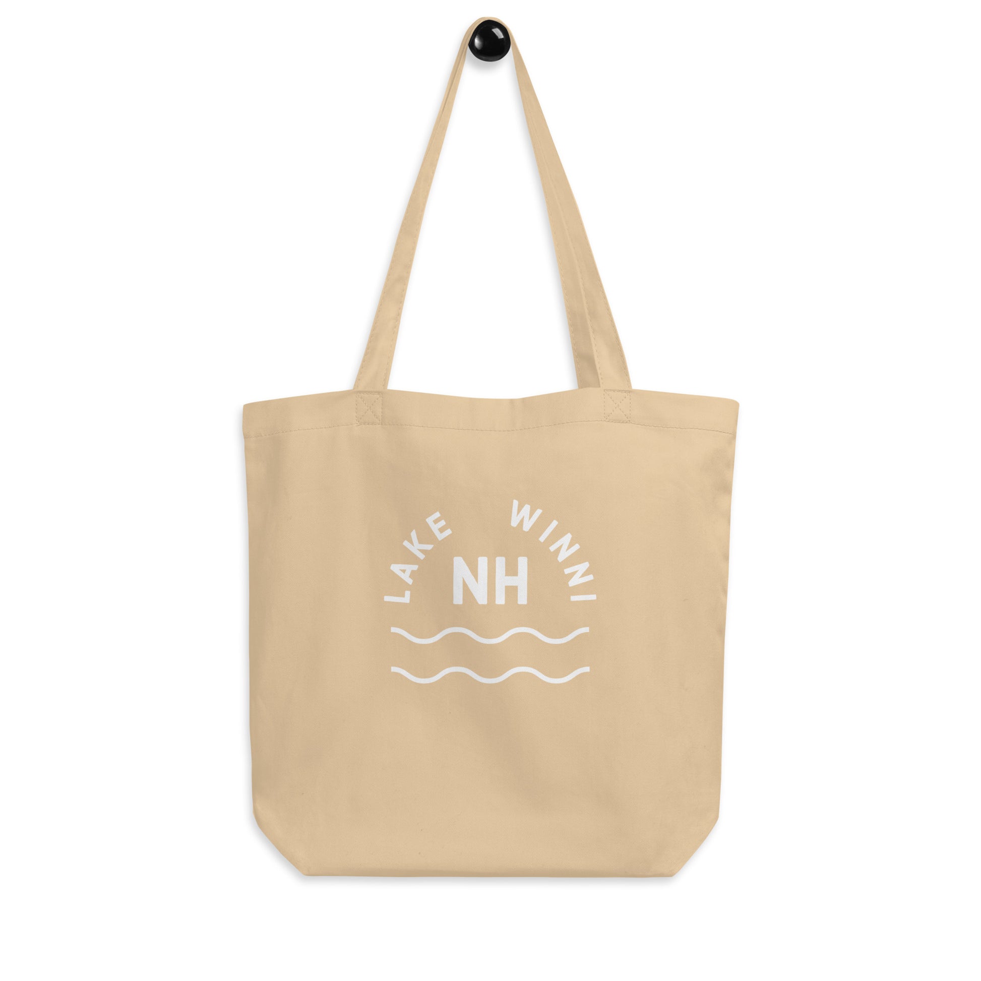 Lake Winnipesauke, "Lake Winni" Tote Bag, khaki