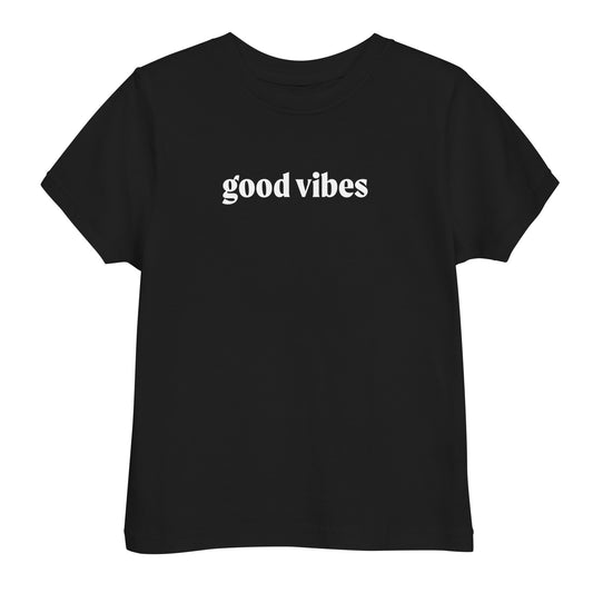 good vibes t shirt (toddler), black