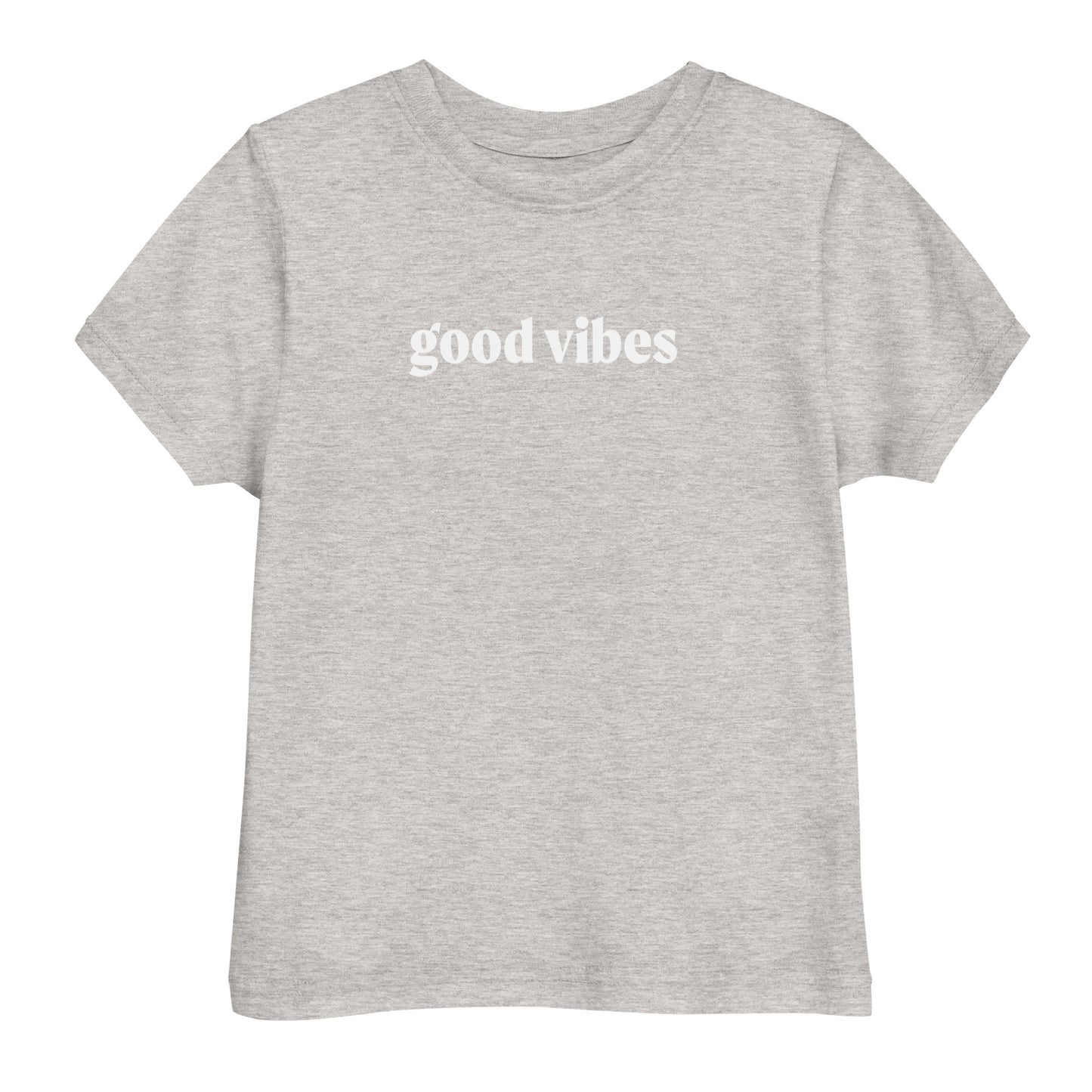 good vibes t shirt (toddler), grey