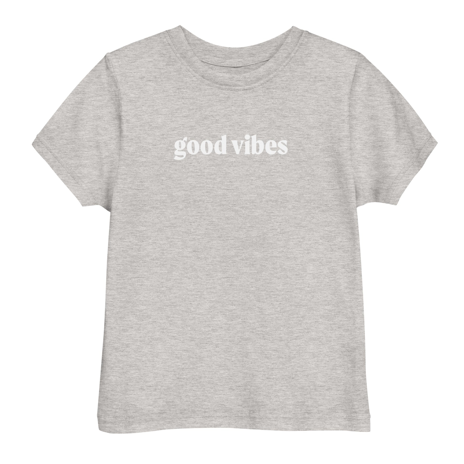 good vibes t shirt (toddler), grey