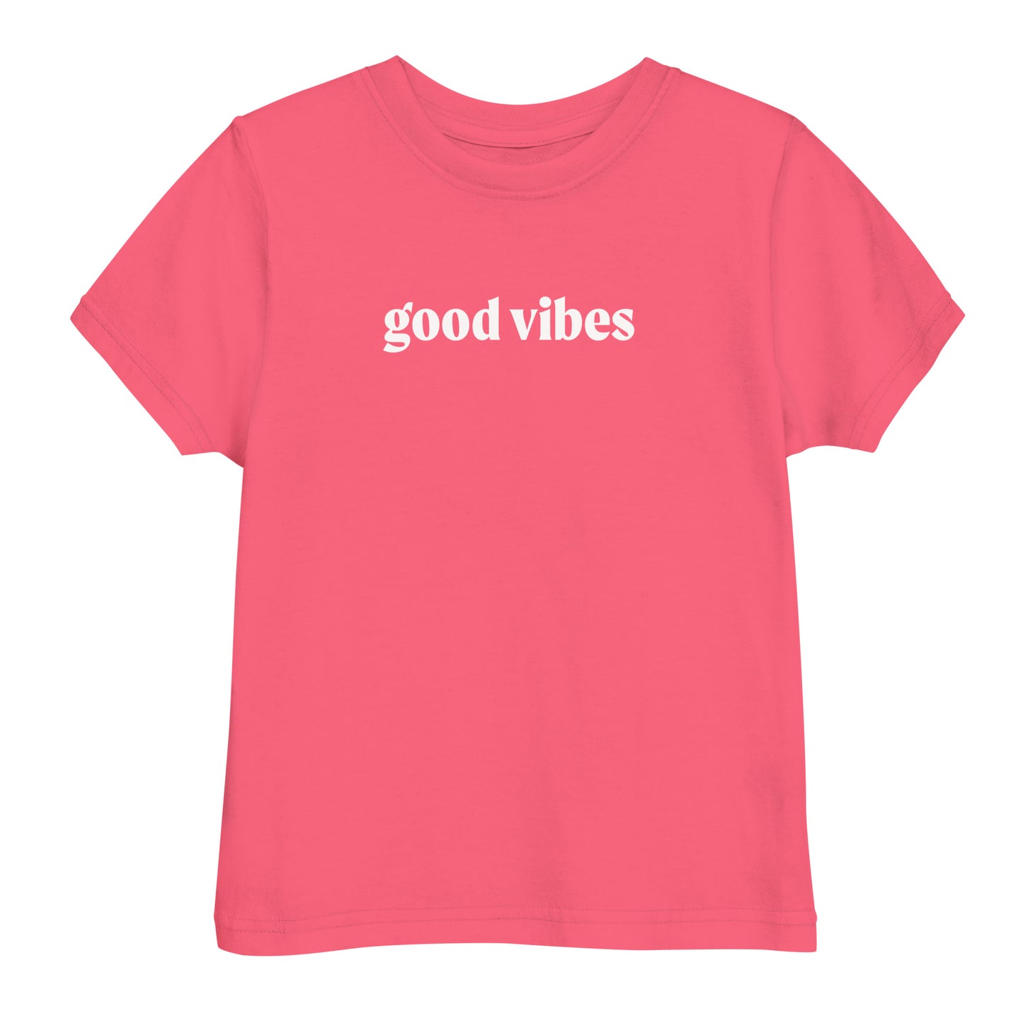 good vibes t shirt (toddler), hot pink