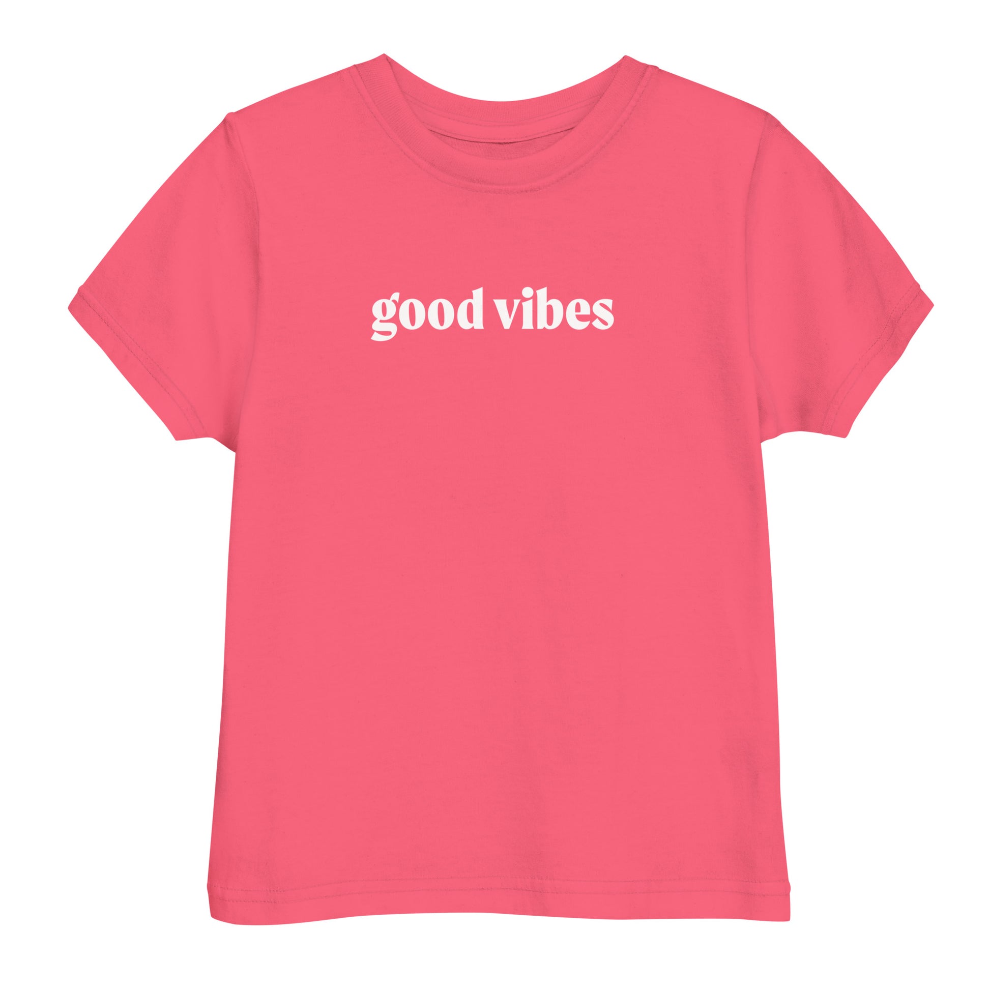 good vibes t shirt (toddler), hot pink