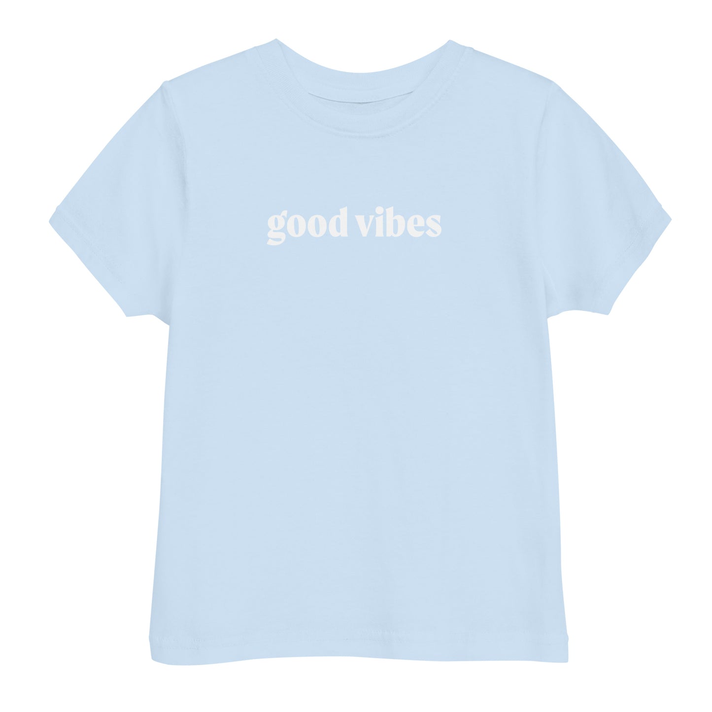 good vibes t shirt (toddler), light blue