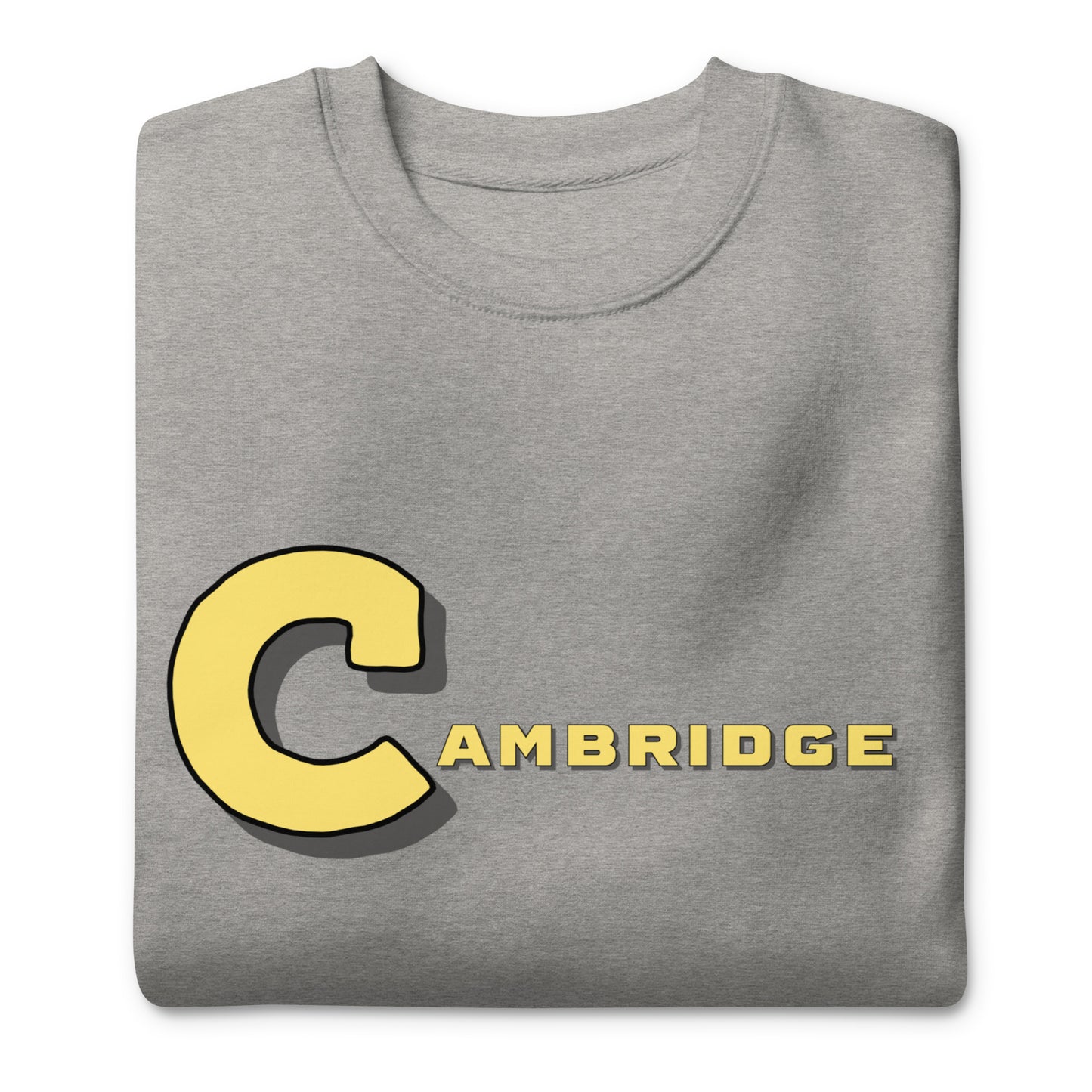 Cambridge crew neck sweatshirt, Cambridge, MA; grey