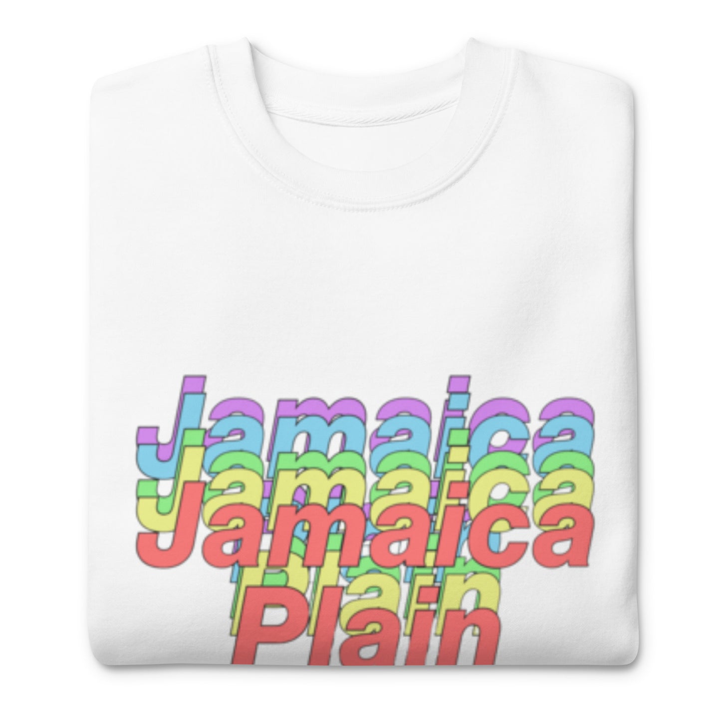 Jamaica Plain Sweatshirt, Boston, MA; white