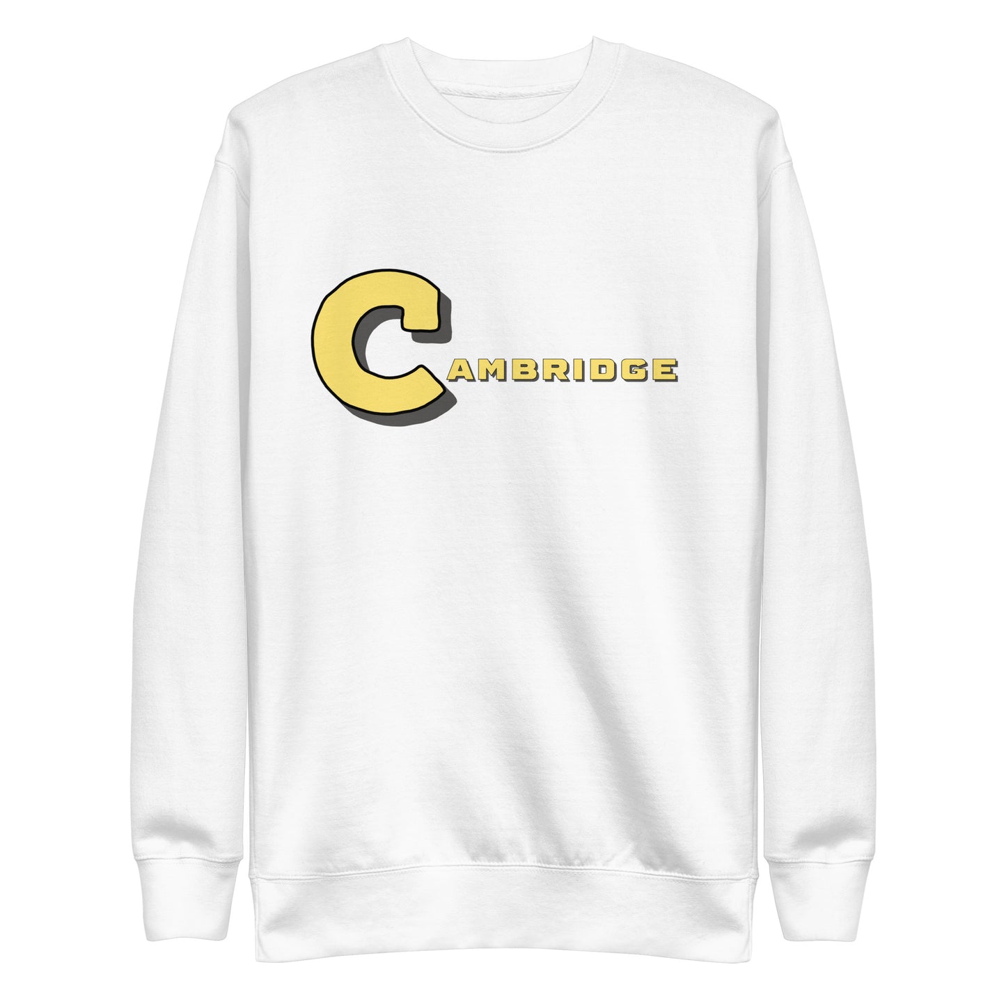 Cambridge crew neck sweatshirt, Cambridge, MA; white