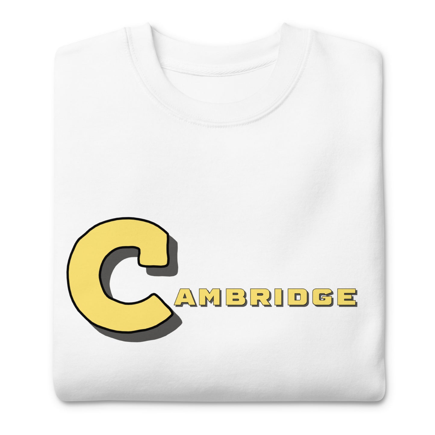 Cambridge crew neck sweatshirt, Cambridge, MA; white