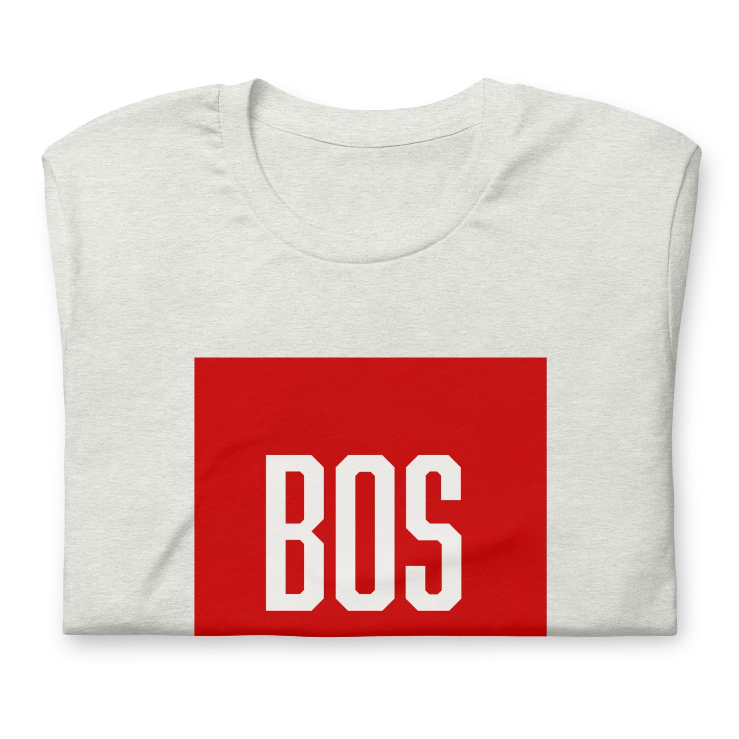 Boston T shirt, red block, Boston, MA, white