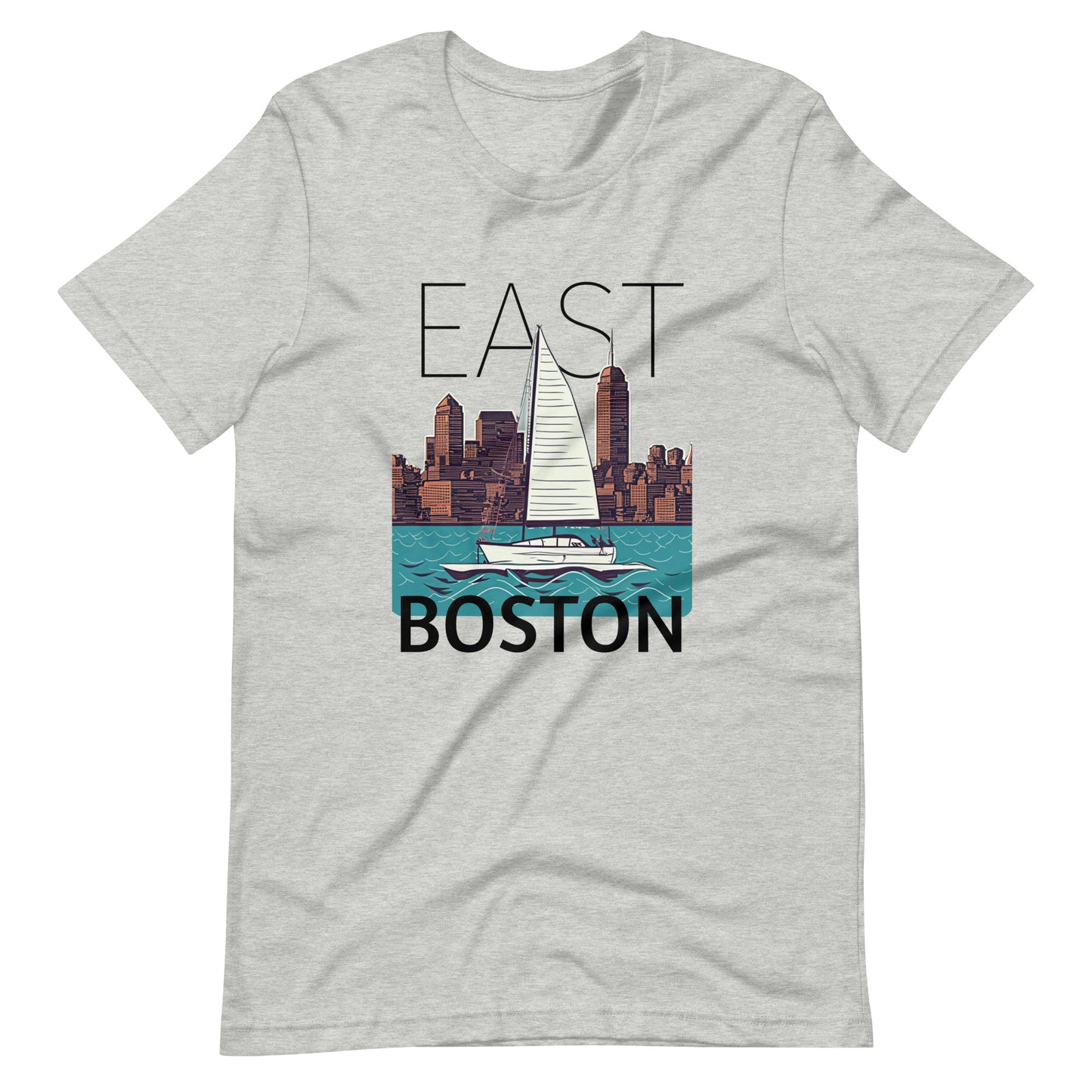 East Boston t shirt, with Boston Harbor views