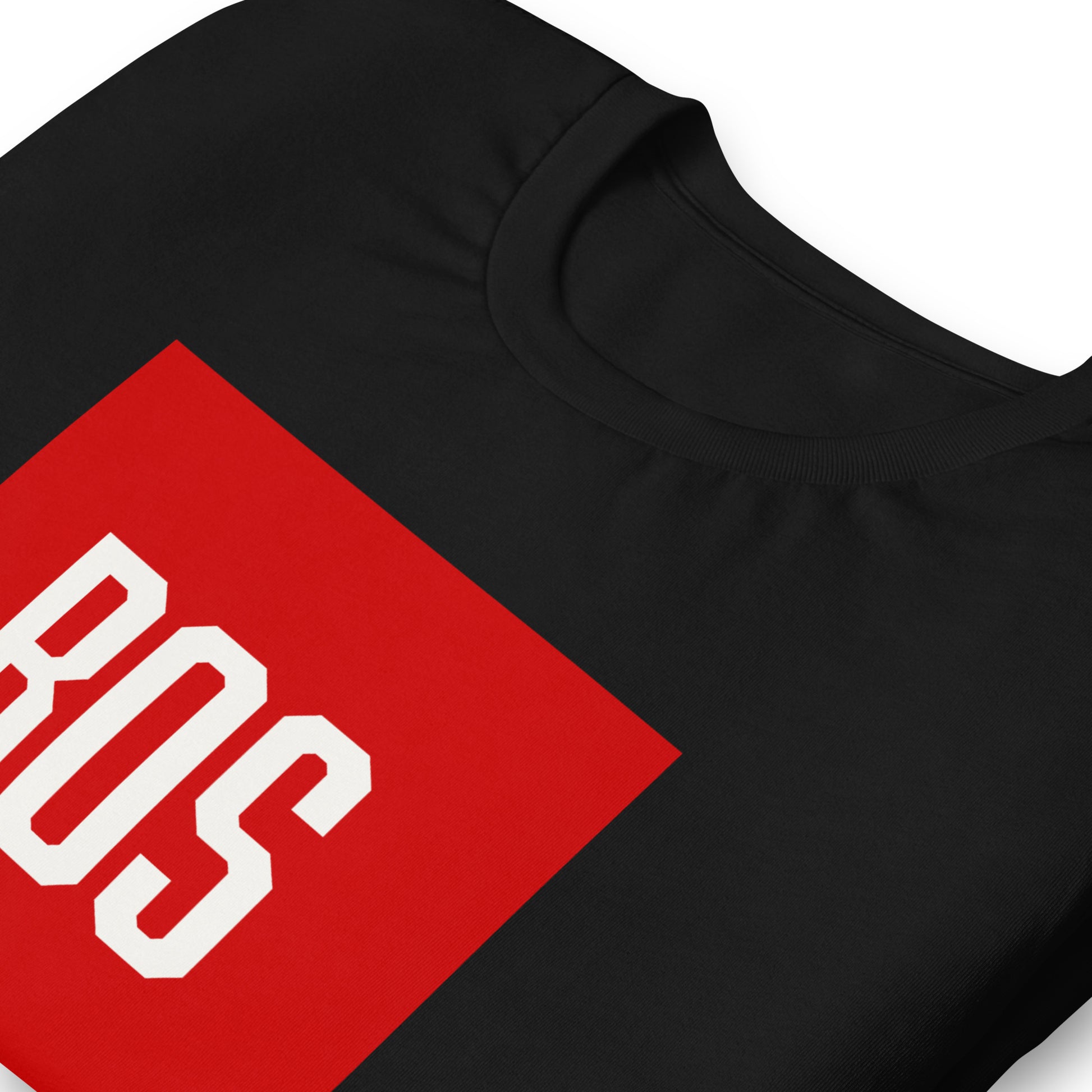 Boston T shirt, red block, Boston, MA, black