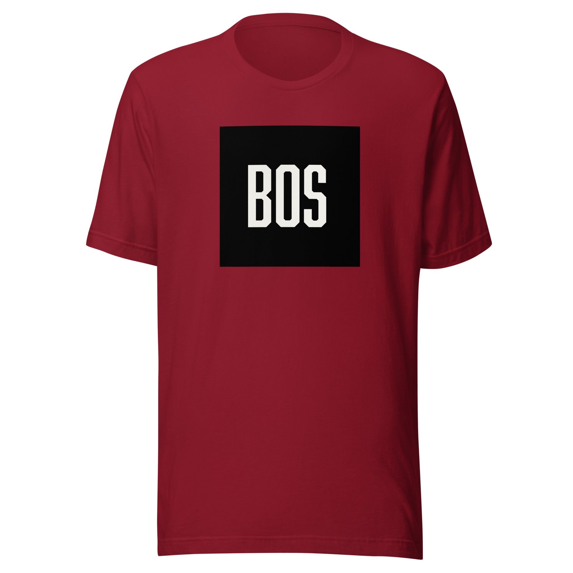 Boston "BOS" t shirt, cardinal red