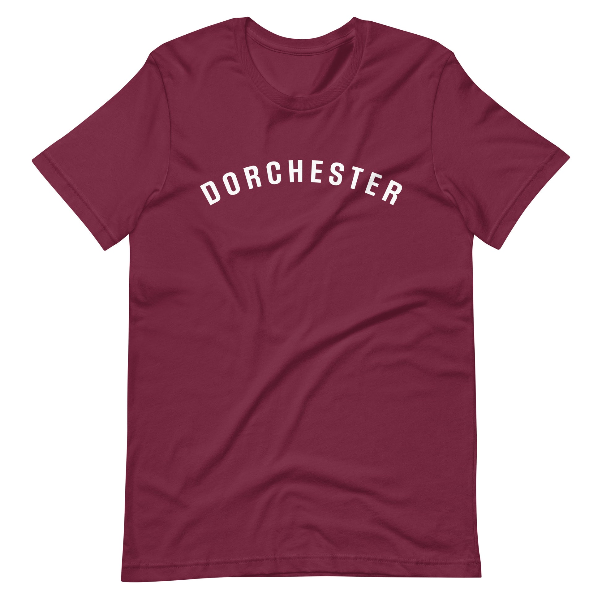 "Dorchester" graphic tee, maroon