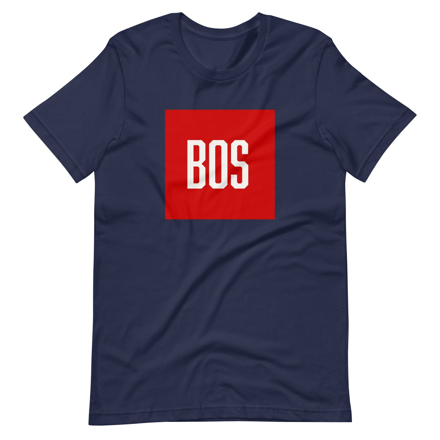 Boston T shirt, red block, Boston, MA, blue