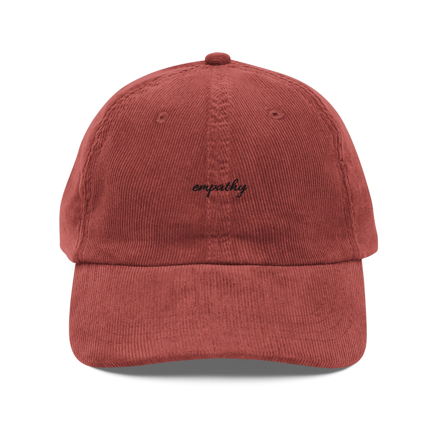 Empathy Corduroy Hat, burgundy