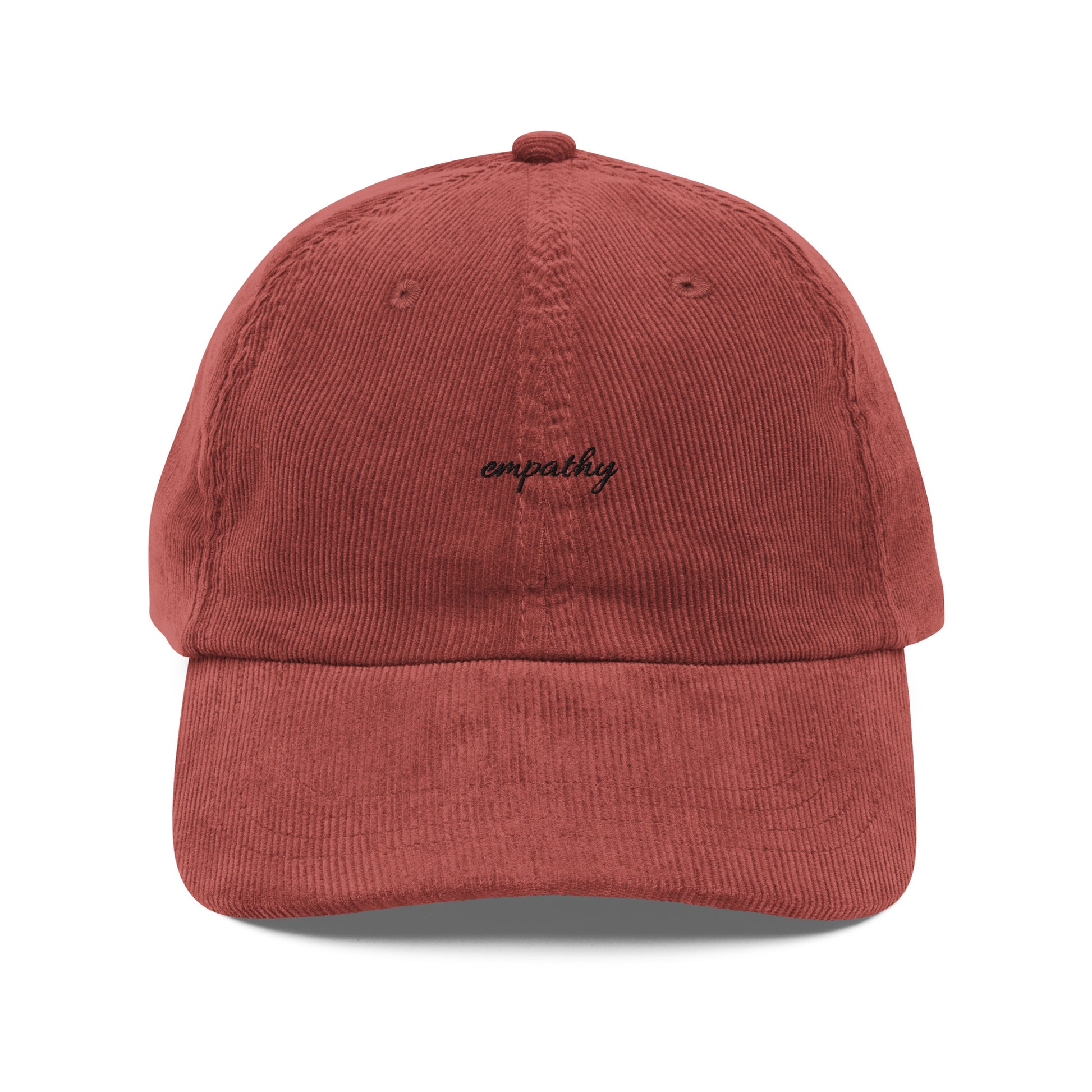 Empathy Corduroy Hat, burgundy