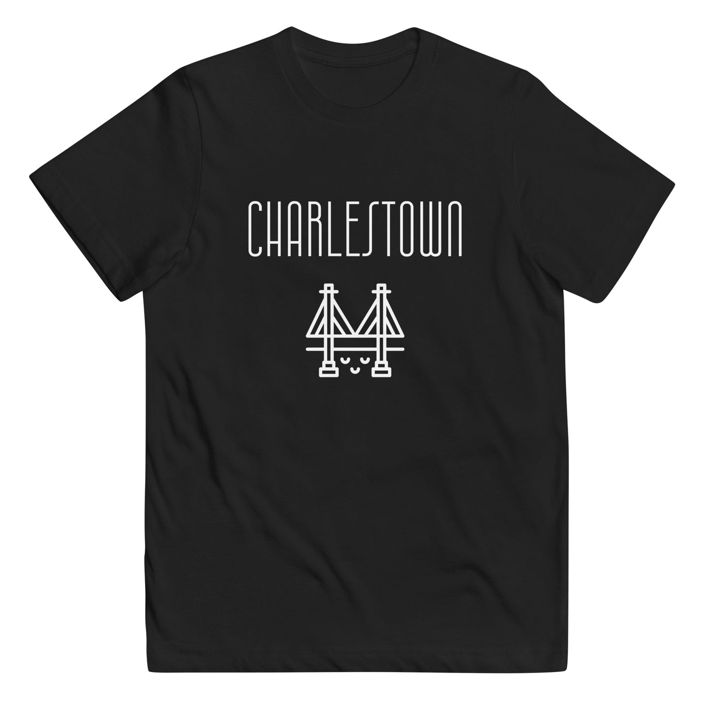 Charlestown, Boston MA suspension bridge t shirt (youth), black