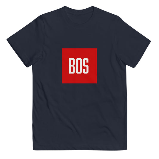 Boston "BOS" t shirt (Youth) - blue