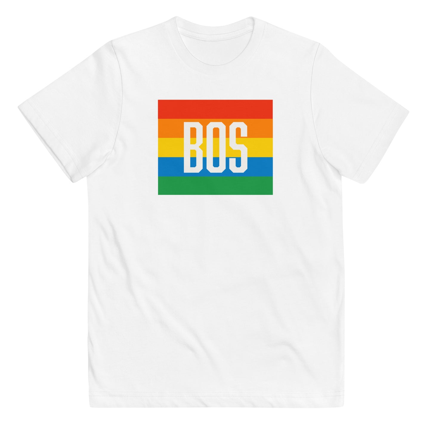 Boston "BOS" Pride T shirt (Youth), white