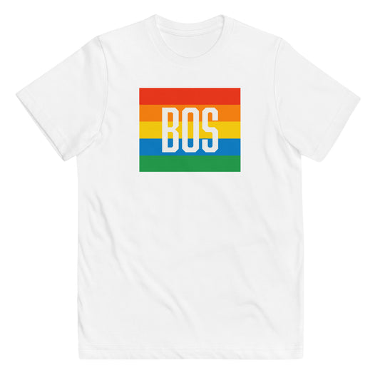 Boston "BOS" Pride T shirt (Youth), white